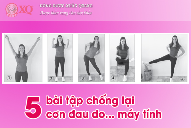 5 bài tập chống lại cơn đau do... máy tính